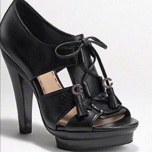 Coach Teagan Heel in Black leather Size 8